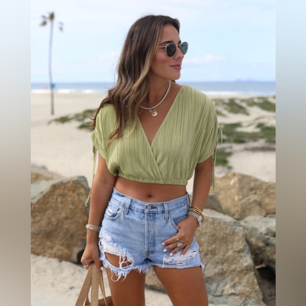 Vici Fore Tyler Plisse Crop Top
